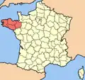 Wo die Region in Frankreich liegt