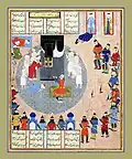 Die Kaaba auf einer Buchseite aus Persien, vor 500 Jahren