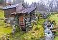 Eine alte Wassermühle in Norwegen