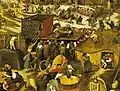 Kirmes-Theater, Gemälde von vor 400 Jahren