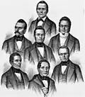 In der Schweiz ist der mehrköpfige Bundesrat gemeinsam das Staatsoberhaupt. Dies ist der erste Bundesrat, aus dem Jahr 1848.
