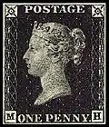 Die „Schwarze Ein-Penny“ von 1840, die älteste Briefmarke der Welt