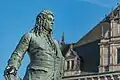 Das Händel-Denkmal: Der Komponist wurde in Halle geboren und lebte dort bis zum Jahr 1703.
