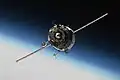 Das Raumschiff Sojus TMA-16 besucht hier gerade die ISS, es wird gleich andocken..