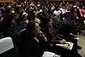 Auf einem feministischen Treffen von Roma in Spanien