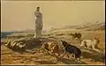 Ein Gemälde aus dem Jahr 1876: Pallas Athene und die Hunde des Hirten.