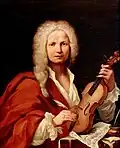 Bei dem Mann auf dem Bild handelt es sich wohl um Vivaldi. Genau weiß man das aber nicht.