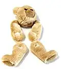 Einzelteile, aus denen ein „Teddy“ besteht