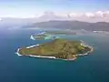 Die Insel Mahé vom Flugzeug aus gesehen