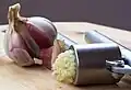 Knoblauch aus der Knoblauch-Presse
