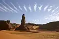 Eine Landschaft im Südosten von Algerien, im Tadrart-Gebiet