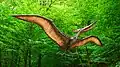 Ein Modell von einem Pteranodon in einem Dinosaurier-Park in der Slowakei