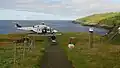 Ein Hubschrauber: Das ist eine teure aber schnelle Art, um von Insel zu Insel zu kommen.