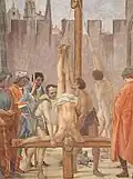 Der Apostel Petrus soll kopfüber gekreuzigt worden sein. Er sah sich als unwürdig, so wie Jesus zu sterben.