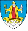 Petrus auf dem Wappen der Stadt Pöchlarn in Niederösterreich