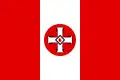 Die Flagge des KKK zeigt ein christliches Kreuz mit einer Flamme.