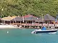 Restaurant für Touristen am Strand