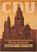 Ein Plakat aus dem Jahr 1949. Damals gewann die CDU die erste Bundestags-wahl.