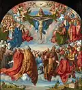 Dieses Bild hat Dürer für einen Altar gemalt.