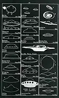 Aus dem Jahr 1969: Zeichnung mit verschiedenen Formen von UFOs.