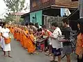 Diese Jungen werden buddhistische Mönche.