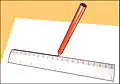 Maßstab und Bleistift sind die einfachsten Geometriewerkzeuge.