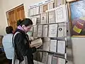 Bücher über Beethoven in einem Laden in Charkiv in der Ukraine