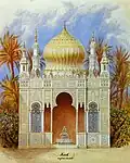 Zeichnung für einen Kiosk als Pavillon, München 1868