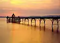 Der Clevendon Pier liegt bei Bristol, im Süden Englands.