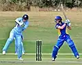 Auch Frauen spielen Cricket.