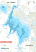 So sieht der See auf der Landkarte aus.