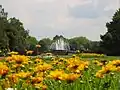 Im Nordpark Düsseldorf mit seinem Springbrunnen