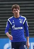 Leon Goretzka im Jahr 2015 beim Training mit Schalke 04