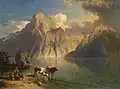 „Das Echo vom Traunstein“, ein Gemälde von Carl Schwenninger Senior.