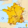 Meist führt die Tour de France durch Frankreich. Aber in manchen Jahren startet sie auch in anderen Ländern.