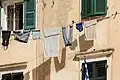 Kleidung auf der Wäscheleine, Korfu, Griechenland