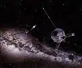 Ein unbemanntes Raumschiff ist zum Beispiel die Raumsonde Pioneer 11.