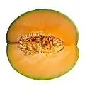 Aufgeschnittene Zuckermelone