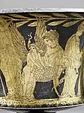Auf einem alten Gefäß, vor etwa 2400 Jahren