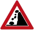 Bei Steinschlag zieht die Schwerkraft die Brocken talwärts.