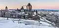 Ebenfalls im Winter: dieses bekannte Schloss in der Stadt Quebec.