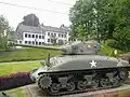 Dieser Panzer in Sankt Vith soll an die Befreiung durch die Amerikaner im Zweiten Weltkrieg erinnern.