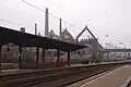 Ein Blick auf die Hütte vom Bahnhof aus
