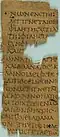 Ein altes Stück Papyrus mit Platons Text über Atlantis