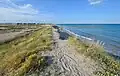 Deich am Mittelmeer in Frankreich