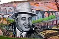 Ein Graffitto von Al Capone in Lissabon