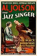 Plakat für den Film „The Jazz Singer” mit dem Sänger Al Jolson