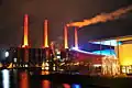 Dies ist ein Kraftwerk der Fabrik von Volkswagen in Wolfsburg.