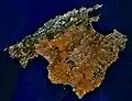 Die Insel Mallorca aus dem Weltraum gesehen