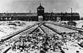Der Eingang des Lagers Auschwitz, heute eine Gedenkstätte in Polen